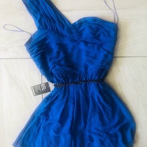 Blue Chiffon w/ Chain Belt